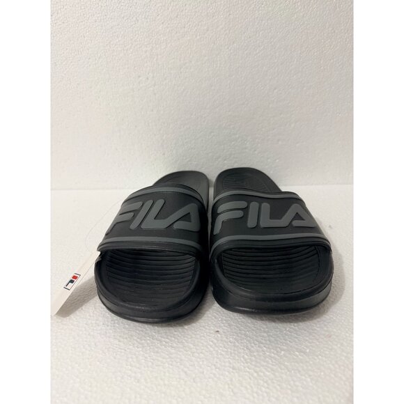 Fila Mens Sleek Slide ST Sandals Black Size 13 Rubber Slip-On Comfort Style - Picture 9 of 10